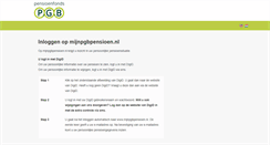 Desktop Screenshot of mijnpgbpensioen.nl